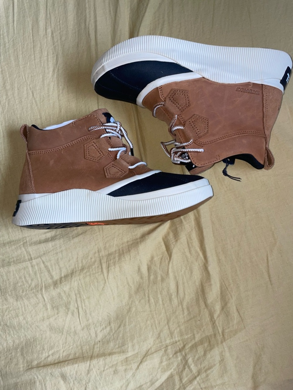 Sorel Black and Brown Waterproof High-Top Boots